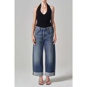 Citizens Of Humanity Blue Wide-Leg Jeans